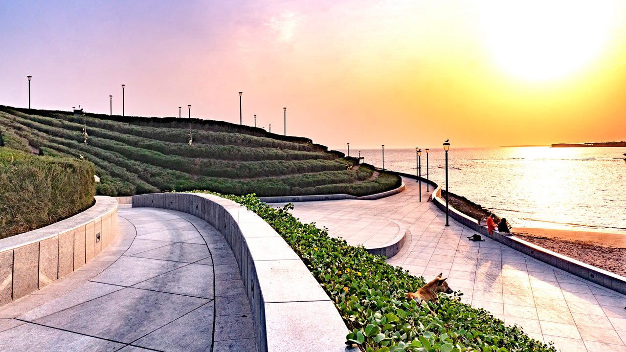 INS Khukri Memorial Coastline Silhouette at Sunset