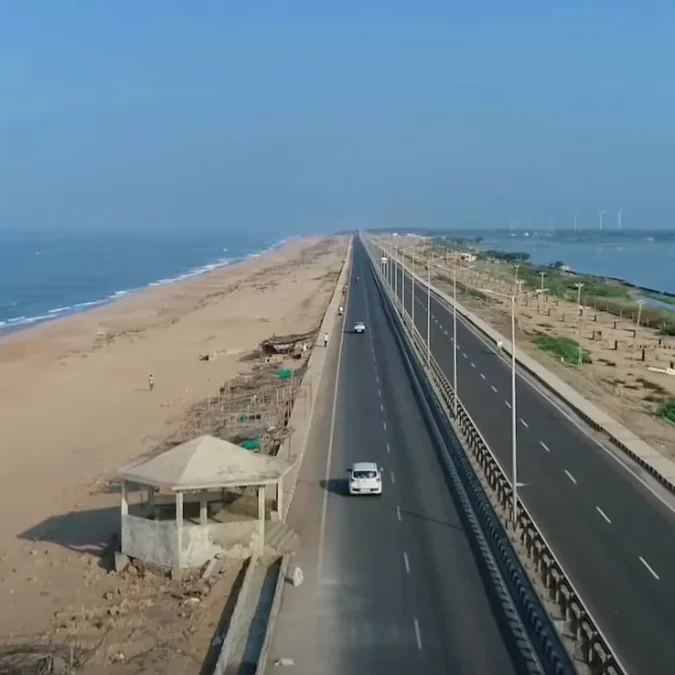 Madhavpur Beach Beautiful Waves Scenic Coast